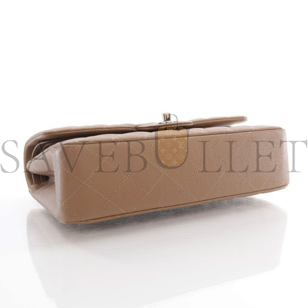 Ch*el classic flap medium taupe caviar as1112 (25*15*6cm)